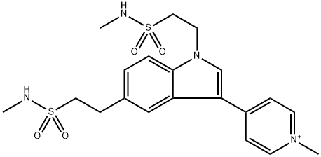 Pyridinium, 4-[1,5-bis[2-[(methylamino)sulfonyl]ethyl]-1H-indol-3-yl]-1-methyl- 구조식 이미지