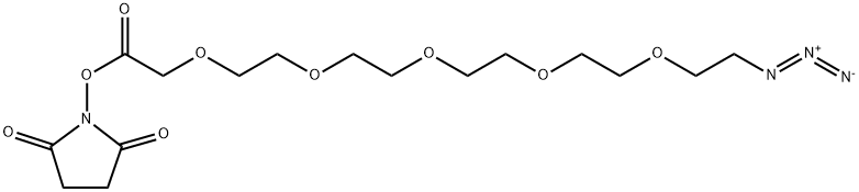 N3-PEG5-CH2CO2-NHS Structure