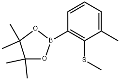 4,4,5,5-tetramethyl-2-(3-methyl-2-(methylthio)phenyl)-1,3,2-dioxaborolane Structure