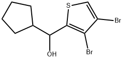 3,4-Dibromo-α-cyclopentyl-2-thiophenemethanol Structure