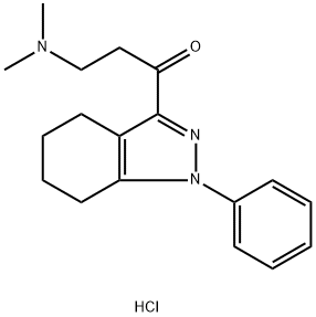 3-(Dimethylamino)-1-(1-phenyl-4,5,6,7-tetrahydro-1H-indazol-3-yl)propan-1-one hydrochloride 구조식 이미지