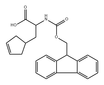 3-Cyclopentene-1-propanoic acid, α-[[(9H-fluoren-9-ylmethoxy)carbonyl]amino]- 구조식 이미지