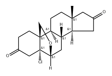 5-CHLORO-6 B,19-EPOXY-5A -ANDROTANE-3,17-DIONE 구조식 이미지
