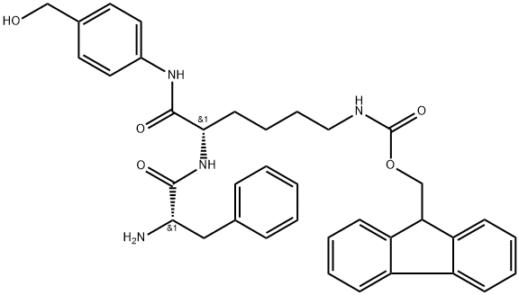 Phe-Lys(FMoc)-PAB 구조식 이미지