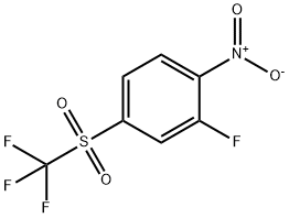 2-Fluoro-1-nitro-4-((trifluoromethyl)sulfonyl)benzene 구조식 이미지