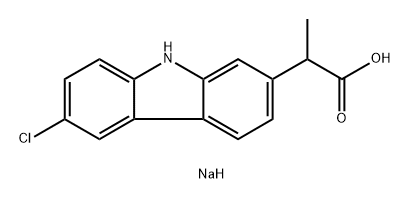 Sodium 6-Chloro-α-methyl-9H-carbazole-2-acetate Structure