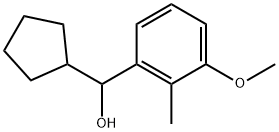 α-Cyclopentyl-3-methoxy-2-methylbenzenemethanol Structure