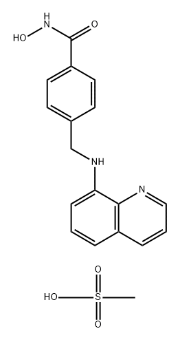 Benzamide, N-hydroxy-4-[(8-quinolinylamino)methyl]-, compd. with methanesulfonate (1:1) Structure