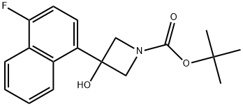 1,1-Dimethylethyl 3-(4-fluoro-1-naphthalenyl)-3-hydroxy-1-azetidinecarboxylate Structure