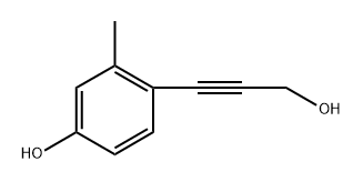 4-(3-Hydroxyprop-1-yn-1-yl)-3-methylphenol Structure