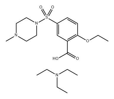 Benzoic acid, 2-ethoxy-5-[(4-methyl-1-piperazinyl)sulfonyl]-, hydrochloride, compd. with N,N-diethylethanamine (1:1:1) 구조식 이미지