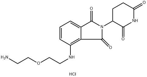 4-[(2-(2-Aminoethoxy)ethyl)amino]-2-(2,6-dioxopiperidin-3-yl)isoindoline-1,3-dione HCl Structure