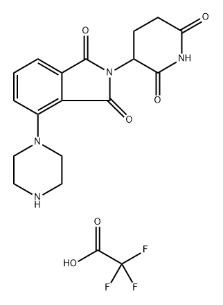 2-(2,6-dioxo-3-piperidinyl)-4-(1-piperazinyl)-1H-Isoindole-1,3(2H)-dione Structure