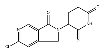 3-(6-Chloro-3-oxo-1H-pyrrolo[3,4-c]pyridin-2(3H)-yl)piperidine-2,6-dione 구조식 이미지