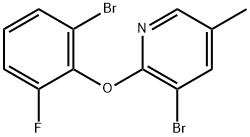 3-Bromo-2-(2-bromo-6-fluorophenoxy)-5-methylpyridine Structure