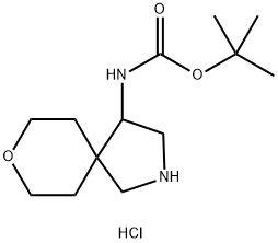 tert-butyl N-{8-oxa-2-azaspiro[4.5]decan-4-yl}carbamate hydrochloride Structure