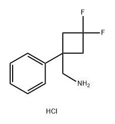 (3,3-difluoro-1-phenylcyclobutyl)methanamine hydrochloride 구조식 이미지