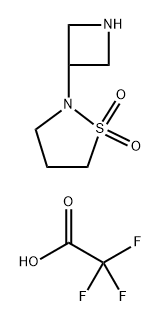 Isothiazolidine, 2-(3-azetidinyl)-, 1,1-dioxide, 2,2,2-trifluoroacetate (1:1) Structure