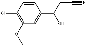 4-Chloro-β-hydroxy-3-methoxybenzenepropanenitrile Structure