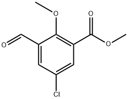 Methyl 5-chloro-3-formyl-2-methoxybenzoate Structure