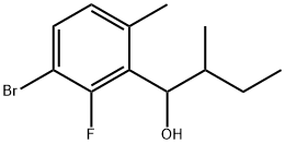 3-Bromo-2-fluoro-6-methyl-α-(1-methylpropyl)benzenemethanol Structure