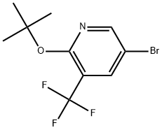 5-Bromo-2-(1,1-dimethylethoxy)-3-(trifluoromethyl)pyridine Structure