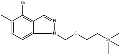 4-Bromo-5-methyl-1-((2-(trimethylsilyl)ethoxy)methyl)-1H-indazole Structure