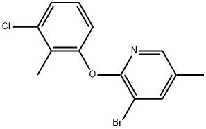 3-Bromo-2-(3-chloro-2-methylphenoxy)-5-methylpyridine Structure