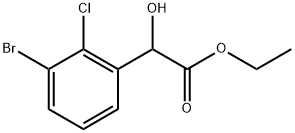 Ethyl 3-bromo-2-chloro-α-hydroxybenzeneacetate Structure