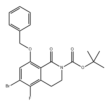 8-Benzyloxy-2-Boc-6-bromo-5-fluoro-1-oxo-3,4-dihydro-1H-isoquinoline 구조식 이미지