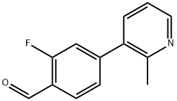 2-fluoro-4-(2-methylpyridin-3-yl)benzaldehyde Structure