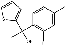 1-(2-fluoro-4-methylphenyl)-1-(thiophen-2-yl)ethanol Structure