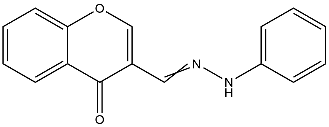 4H-1-Benzopyran-3-carboxaldehyde, 4-oxo-, 3-(2-phenylhydrazone) 구조식 이미지