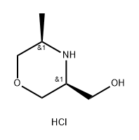 3-Morpholinemethanol, 5-methyl-, hydrochloride, (3R,5S)-rel Structure