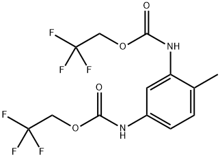 Carbamic acid, N,N'-(4-methyl-1,3-phenylene)bis-, C,C'-bis(2,2,2-trifluoroethyl) ester Structure