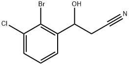 2-Bromo-3-chloro-β-hydroxybenzenepropanenitrile Structure