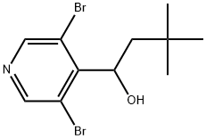 3,5-Dibromo-α-(2,2-dimethylpropyl)-4-pyridinemethanol Structure