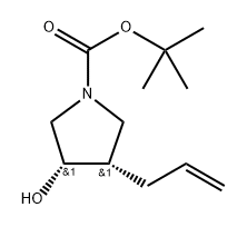 (3S,4S)-tert-Butyl 3-allyl-4-hydroxypyrrolidine-1-carboxylate Structure