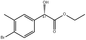 Ethyl (αS)-4-bromo-α-hydroxy-3-methylbenzeneacetate Structure