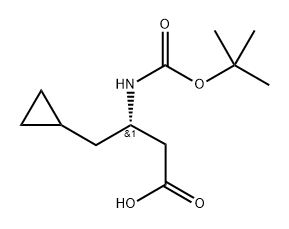 (S)-3-(Boc-amino)-4-cyclopropylbutanoic acid Structure