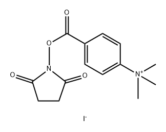 Benzenaminium, 4-[[(2,5-dioxo-1-pyrrolidinyl)oxy]carbonyl]-N,N,N-trimethyl-, iodide (1:1) Structure