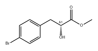 Benzenepropanoic acid, 4-bromo-α-hydroxy-, methyl ester, (αR)- 구조식 이미지