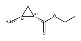 (1S, 2R)-2-Amino-cyclopropanecarboxylic acid ethyl ester Structure
