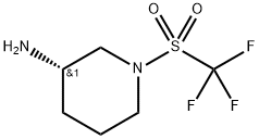 (S)-1-((Trifluoromethyl)sulfonyl)piperidin-3-amine Structure