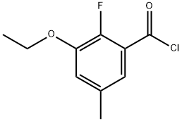 3-Ethoxy-2-fluoro-5-methylbenzoyl chloride Structure