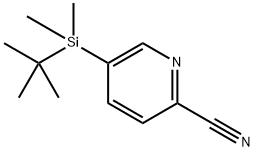 5-[(1,1-Dimethylethyl)dimethylsilyl]-2-pyridinecarbonitrile Structure