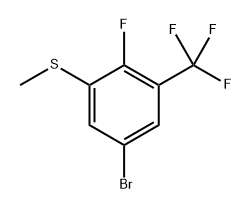 (5-Bromo-2-fluoro-3-(trifluoromethyl)phenyl)(methyl)sulfane Structure