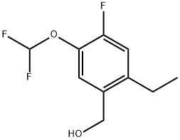 5-(Difluoromethoxy)-2-ethyl-4-fluorobenzenemethanol Structure