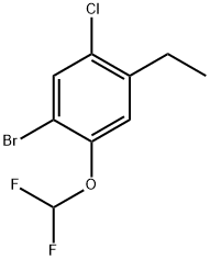 1-bromo-5-chloro-2-(difluoromethoxy)-4-ethylbenzene Structure