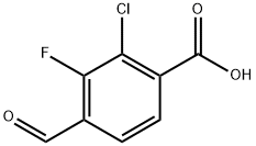 2-chloro-3-fluoro-4-formylbenzoic acid Structure